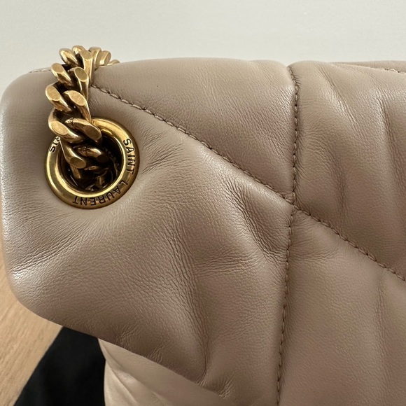 Saint Laurent Loulou puffer small in dark beige NWT - Picture 6 of 16